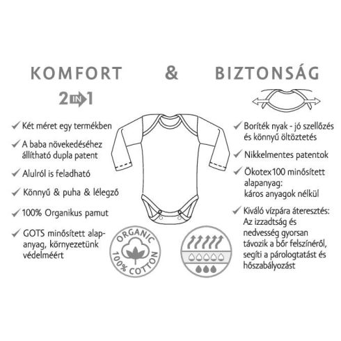 Kenguru Gold Borítéknyakú hosszújju pamut kombidressz (50-56) - mogyoró