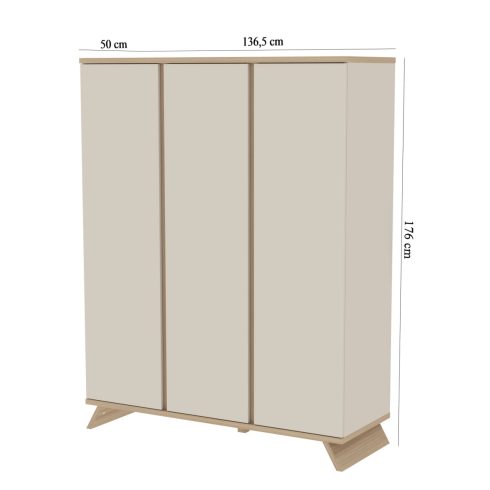 Faktum Sienna Cashmere 3 osztású szekrény