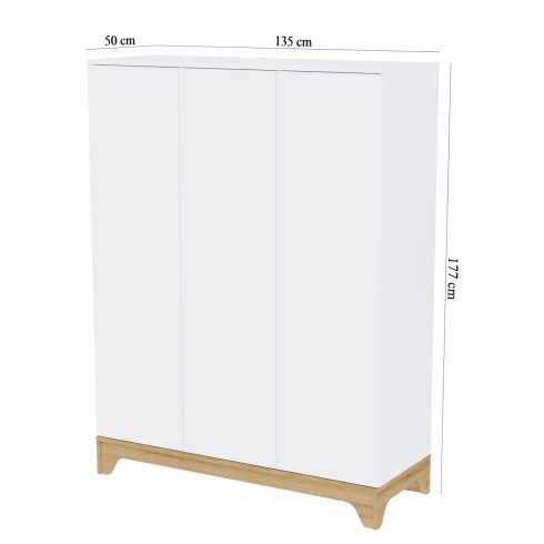 Faktum Lumina White 3 osztású szekrény