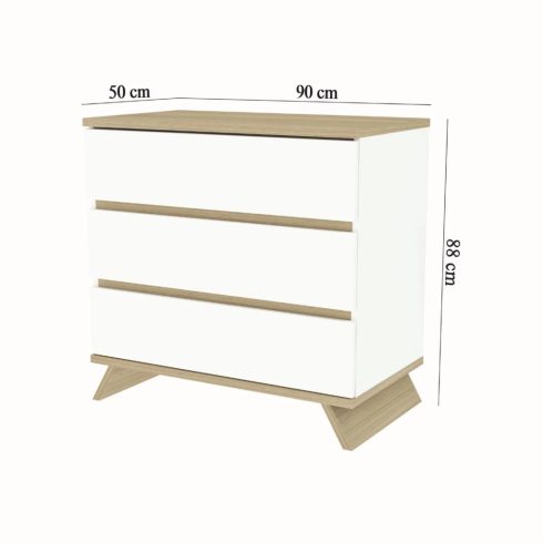Faktum Sienna White komód + pelenkázó toldalék