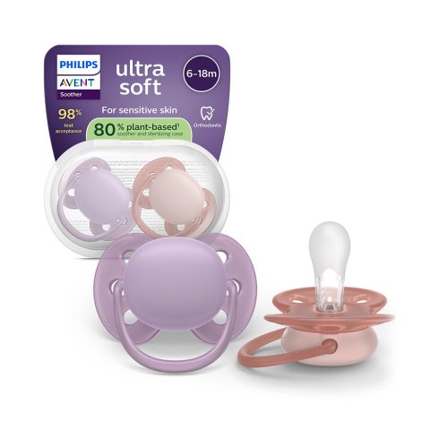 Philips AVENT SCF091/43 Játszócumi Ultrasoft Premium 6-18hó lányos 2 db