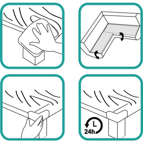 Zopa habszivac sarokvédő 4db - off white