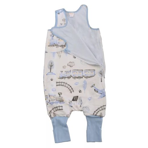 Vonatos ujjatlan bélelt tipegő hálózsák 2 TOG (68-80)