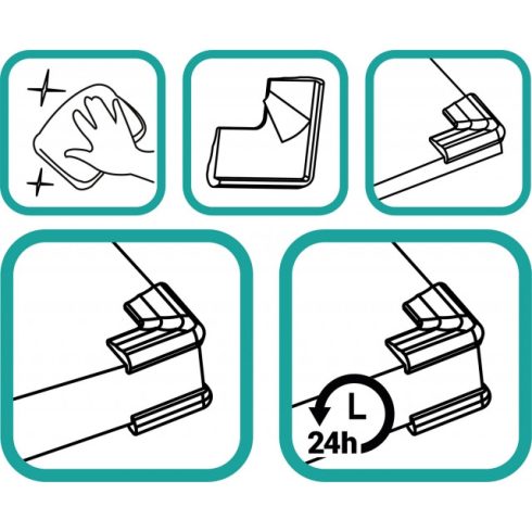 Zopa gumi sarokvédő 8db - off white