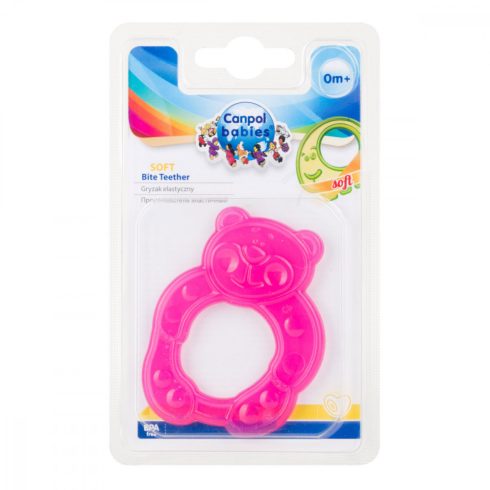 Canpol elasztikus rágóka - rózsaszín maci