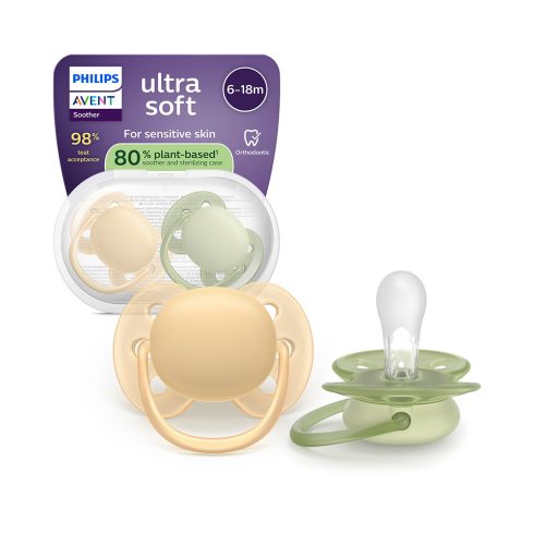 Philips AVENT SCF091/45 Játszócumi Ultrasoft Premium neutral 6-18hó 2 db