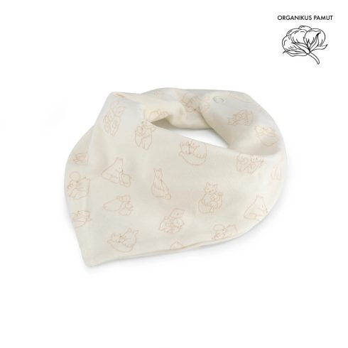 Kenguru Gold Pamut nyálkendő - Ekrü mintás