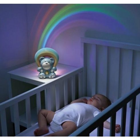 Chicco Rainbow Bear - Szivárvány maci zene-fény projektor 0h + bézs
