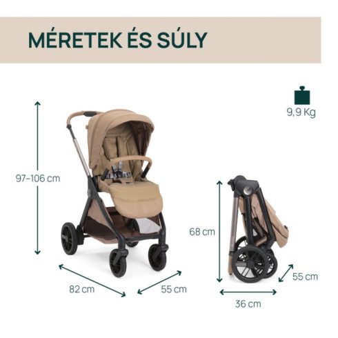 Chicco Bellagio Trio babakocsi szett First Seat hordozóval - 
Caramel
