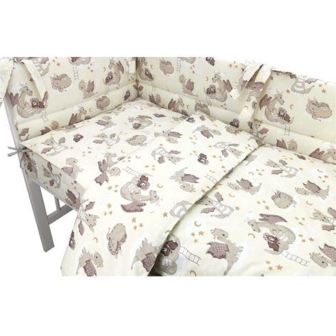 Baby Shop 3 részes ágynemű garnitúra - bézs sárkány  