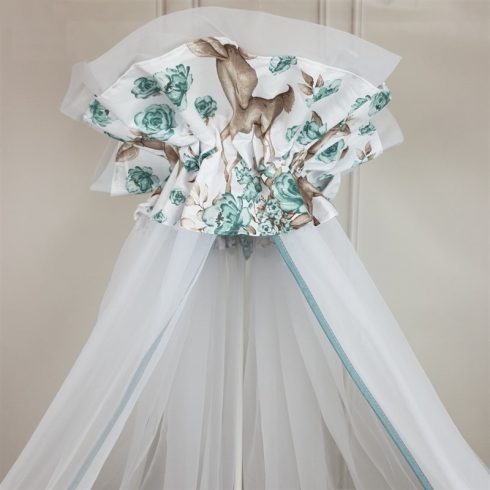 Baldachin függöny  400X170 cm - menta őzike 