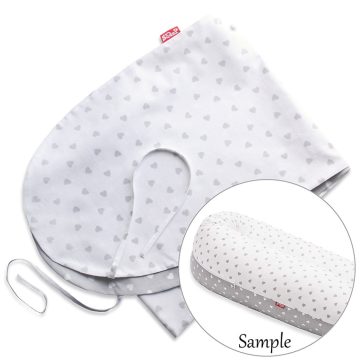   Scamp Formázható univerzális szoptatós párna pamut huzat - Little Heart White Gray