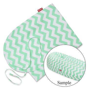   Scamp Formázható univerzális szoptatós párna pamut huzat - Zig Zag Green White