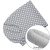 Scamp Formázható univerzális szoptatós párna pamut huzat - Grey White Dots