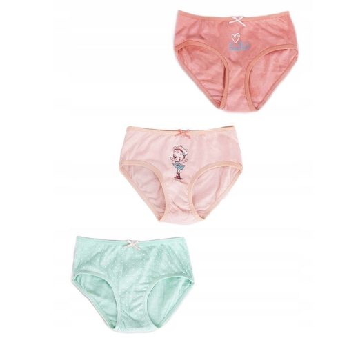 Yo Club kislány alsó 3 db 98/104 - korall/rózsaszín/zöld