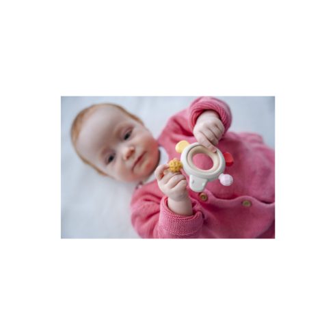 Baby-Nova szilikon és fa rágóka 3hó+ (lányos)