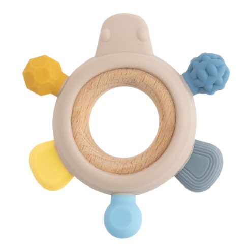 Baby-Nova szilikon és fa rágóka 3hó+ (fiús)