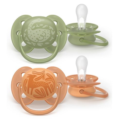 Philips AVENT SCF093/06 Játszócumi Ultrasoft Premium neutral 18+hó mintás 2 db