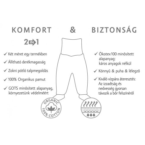 Kenguru Gold Organikus Pamut Nadrág (56) - Rózsaszín 