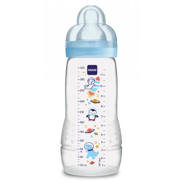 Mam 330 ml  Easy Active 4+ cumisüveg - kék