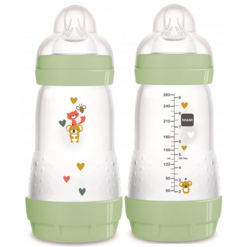 Mam 260 ml  Anti-Colic 2+ cumisüveg - zöld koalás