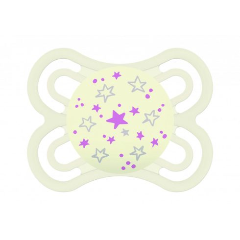 MAM Perfect Night szilikon nyugtató cumi  2-6 hó lila csillagos