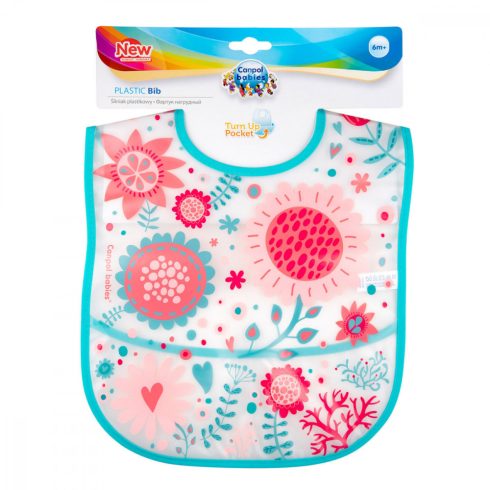Canpol babies Előke zsebbel WILD NATURE pink