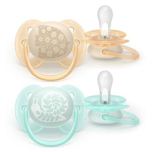 Philips AVENT SCF091/41 Játszócumi Ultrasoft Premium neutral 0-6hó mintás 2 db