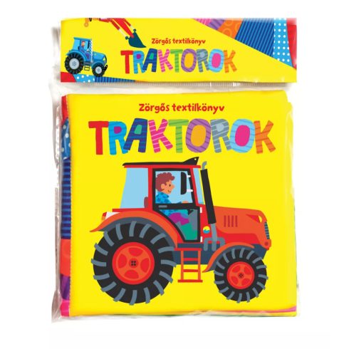 Zörgős textilkönyv - Traktorok 