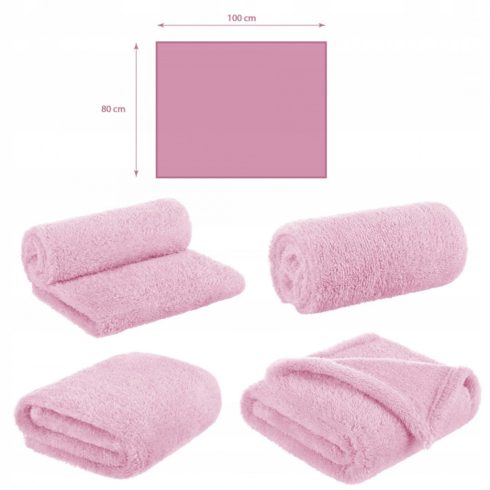 Bocioland wellsoft babatakaró 80x100cm - rózsaszín 