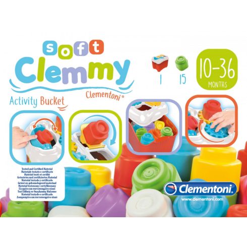 Cleentoni Clemmy Baby Formaválasztós készségfejlesztő dobozka 15 db-os