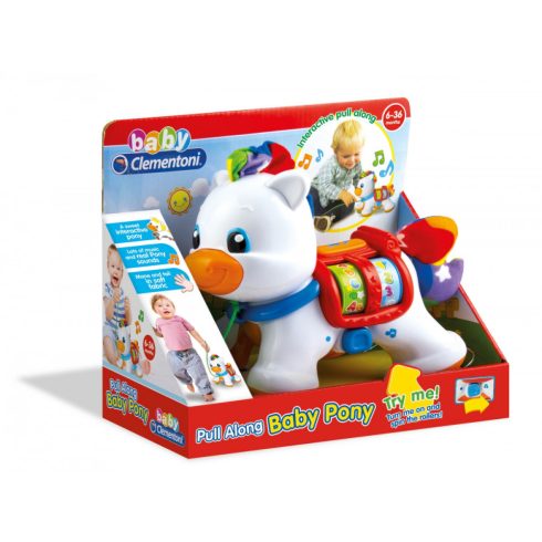 Clementoni - készségfejlesztő húzható póni 