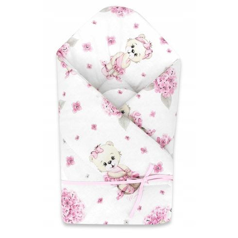 Baby Shop pólyatakaró 75x75cm - Balerina maci rózsaszín (megkötő nélküli)