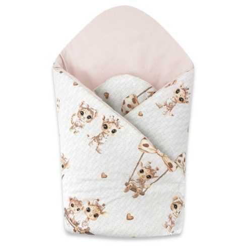 Baby Shop kókuszpólya 75x75cm - Zsiráf bézs/rózsaszín 