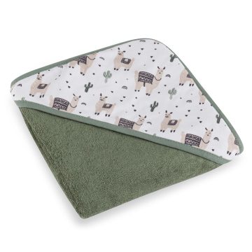   P&M Loulou Bambusz törölköző kapucnival 100 x 100 cm - Llama Vibes 