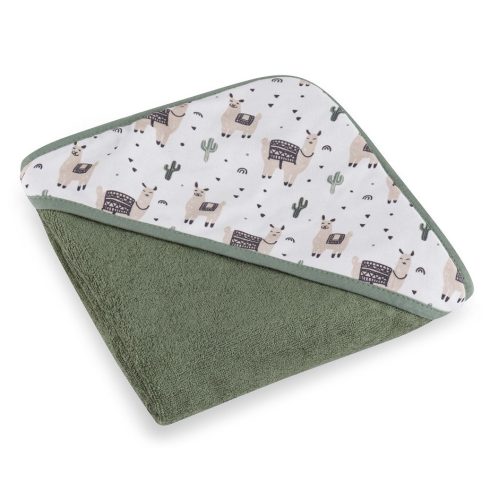 P&M Loulou Bambusz törölköző kapucnival 100 x 100 cm - Llama Vibes 