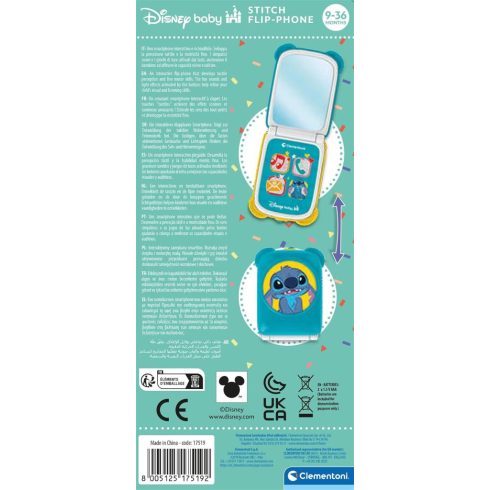 Clementoni Disney Stitch mintás játéktelefon 9+ hó