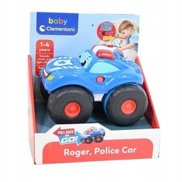   Clementoni Roger, hátrahúzós baby rendőrautó hanggal és fénnyel