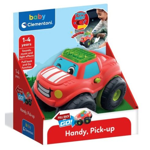 Clementoni Handy, hátrahúzós baby pick-up autó hanggal és fénnyel