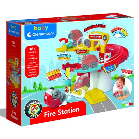 Clementoni Tűzoltóság játékszett bukdácsoló autóval 18+ hó