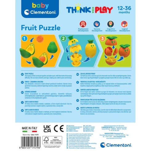 Clementoni Think&Play Gyümölcs puzzle logikai játék