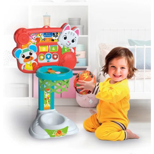 Clementoni Interaktív kosárlabda palánk puha labdával 18hó+