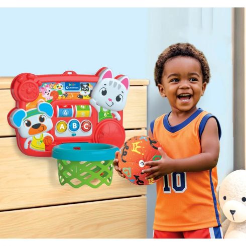 Clementoni Interaktív kosárlabda palánk puha labdával 18hó+