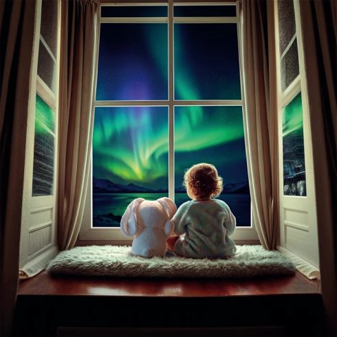 Clementoni Plüss nyuszi északi fény projektor 0+hó