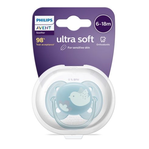 Philips AVENT SCF092/04 Ultrasoft Premium játszócumi 6-18 hó kék, 1 db