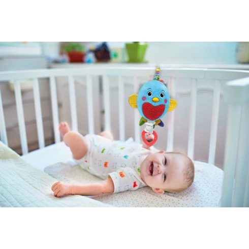 Clementoni Felhúzható zenélő pihe-puha plüss kismadár 0+hó