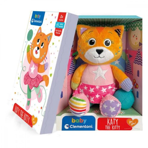 Clementoni Katy a cica - plüss alvóbarát díszdobozban 