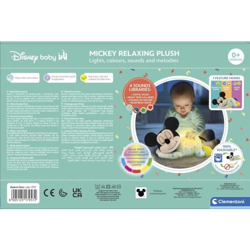 Clementoni Mickey egér alvó interaktív plüssfigura 0+ hó