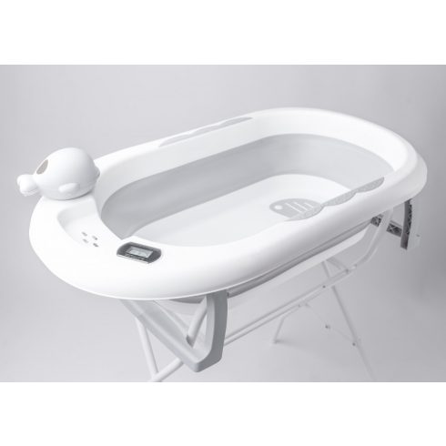 Premium Összecsukható kád hőmérővel és anatómiai támasztékkal + állvány - Ola Grey