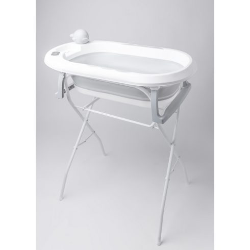 Premium Összecsukható kád hőmérővel és anatómiai támasztékkal + állvány - Ola Grey